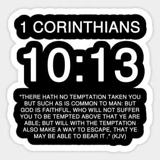 1 Corinthians 10:13 Bible Verse KJV Text Sticker